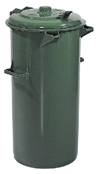 Plastová kulatá popelnice KTECH 110 litrů (černá) 